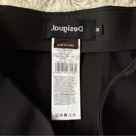 Desigual Woman Black Mandala Floral Snake Print Velvet Patch Legging MEDIUM Boho - Picture 7 of 7